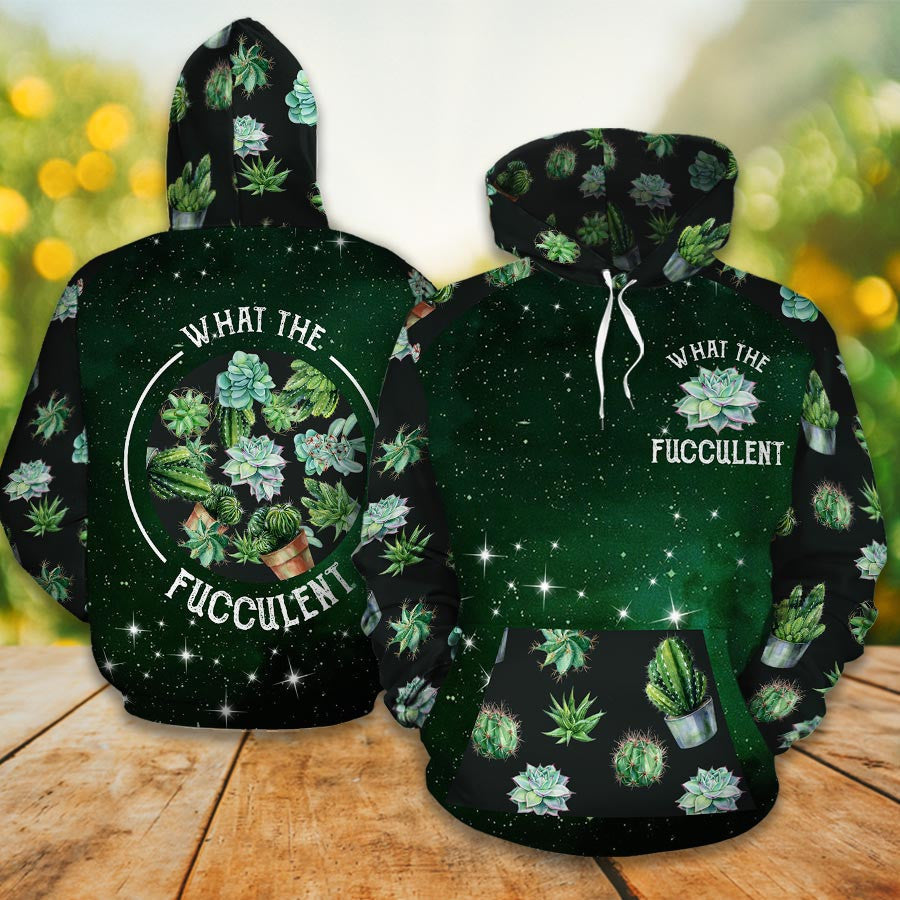 Gifury Gardening Hoodie Gardening Apparel What The Fucculent Cactus Gardening Hoodie 2022