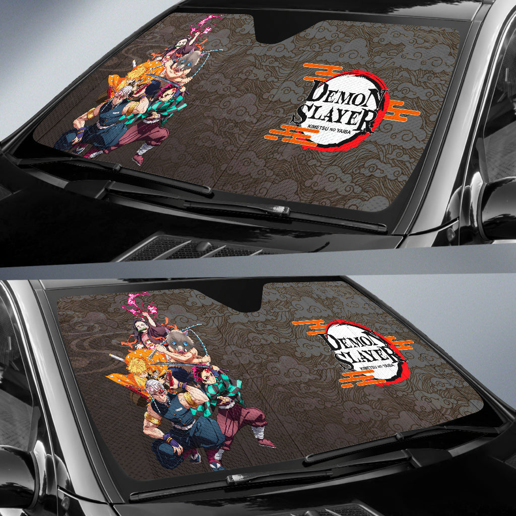  Demon Slayer Windshield Shade Kimetsu No Yaiba Characters Car Sun Shade Demon Slayer Car Sun Shade