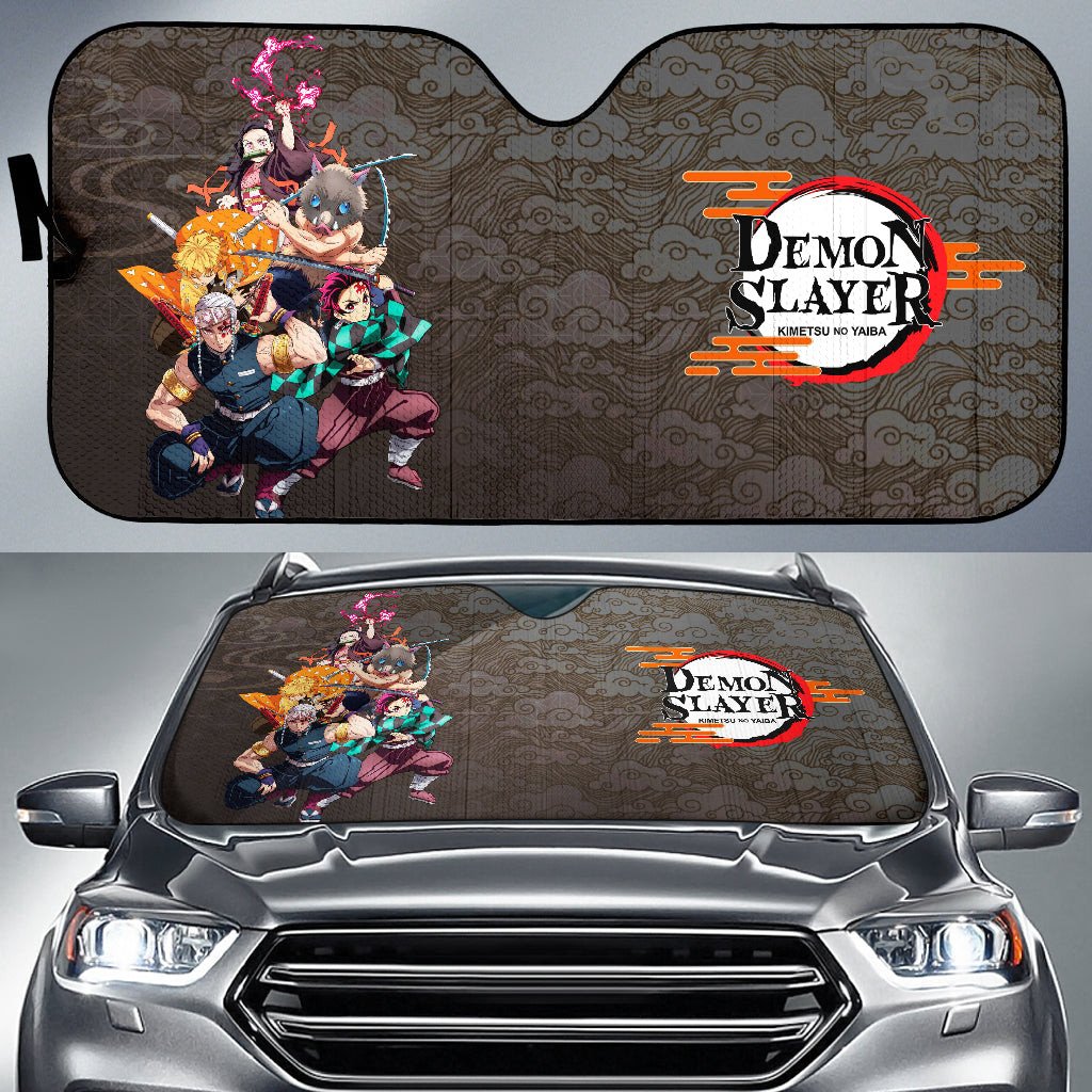  Demon Slayer Windshield Shade Kimetsu No Yaiba Characters Car Sun Shade Demon Slayer Car Sun Shade