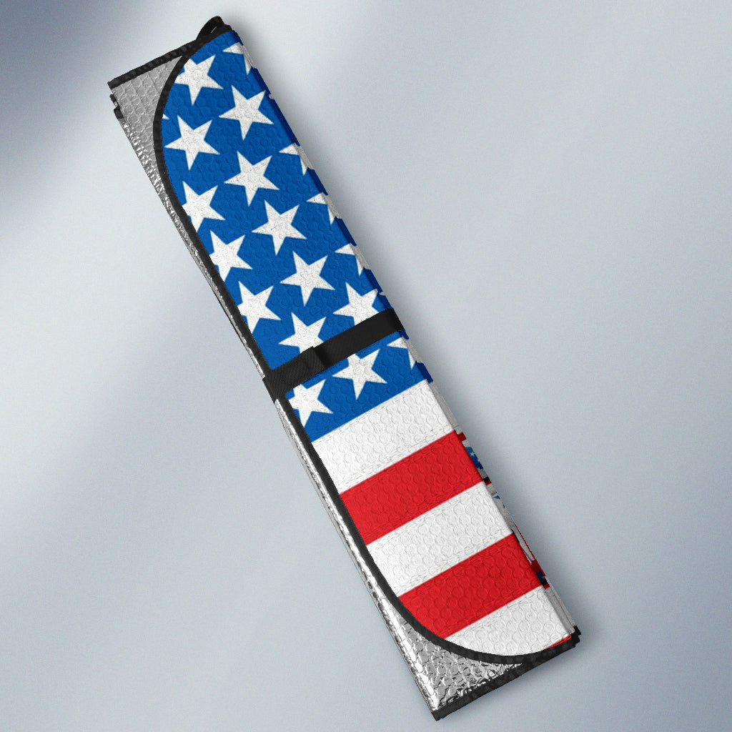4th Of July Windshield Shade US Independence Day US Flag Bald Eagle USA Car Sun Shade Independence Day Car Sun Shade
