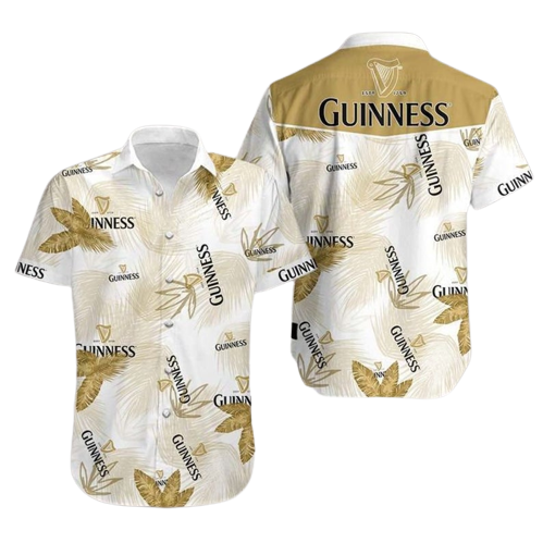 Beer Hawaiian Shirt Guinness Beer Yellow White Hawaii Aloha Shirt Beer Hawaii Shirt