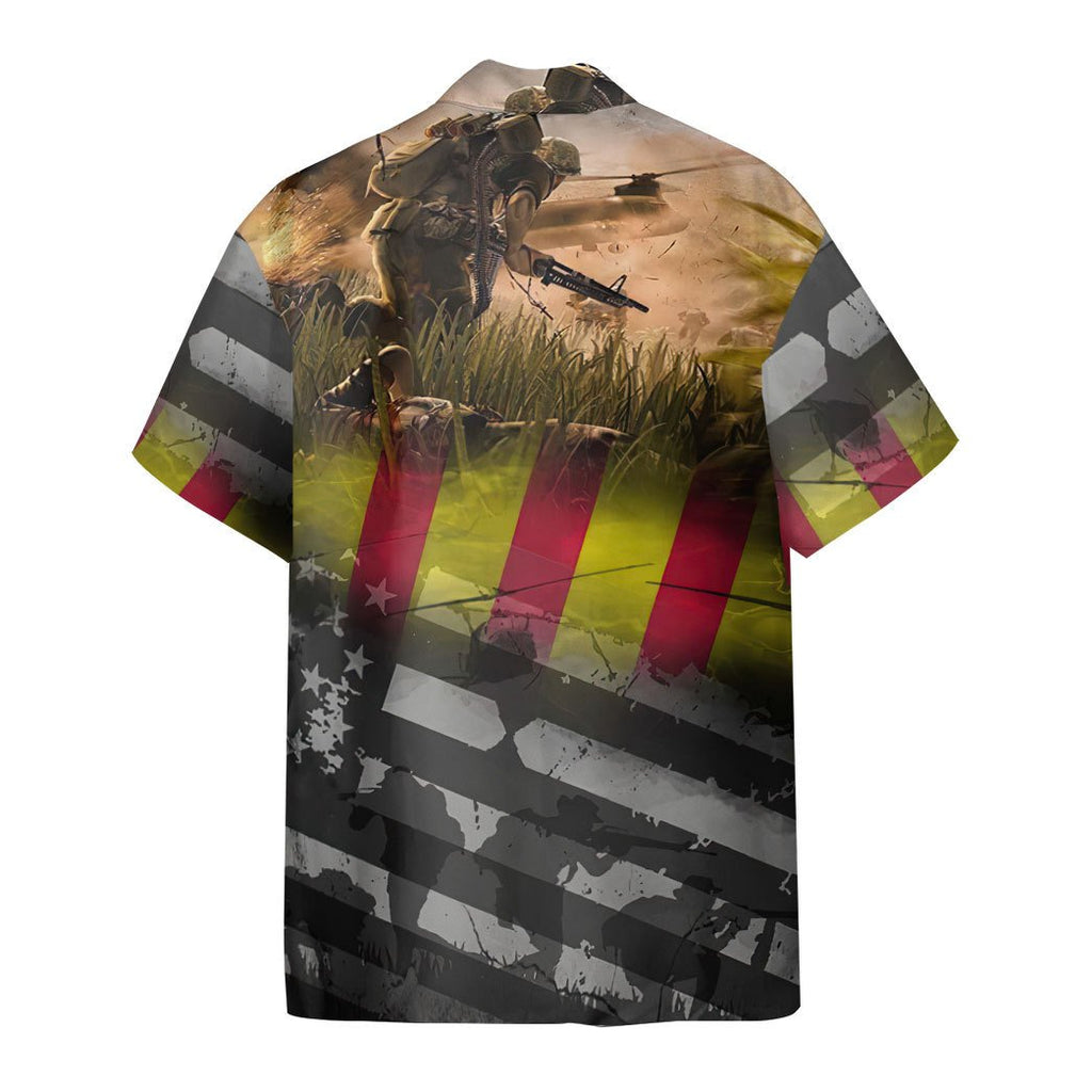 Vietnam Veteran Hawaii Shirt Vietnam War Veteran Battlefield Aloha Shirt