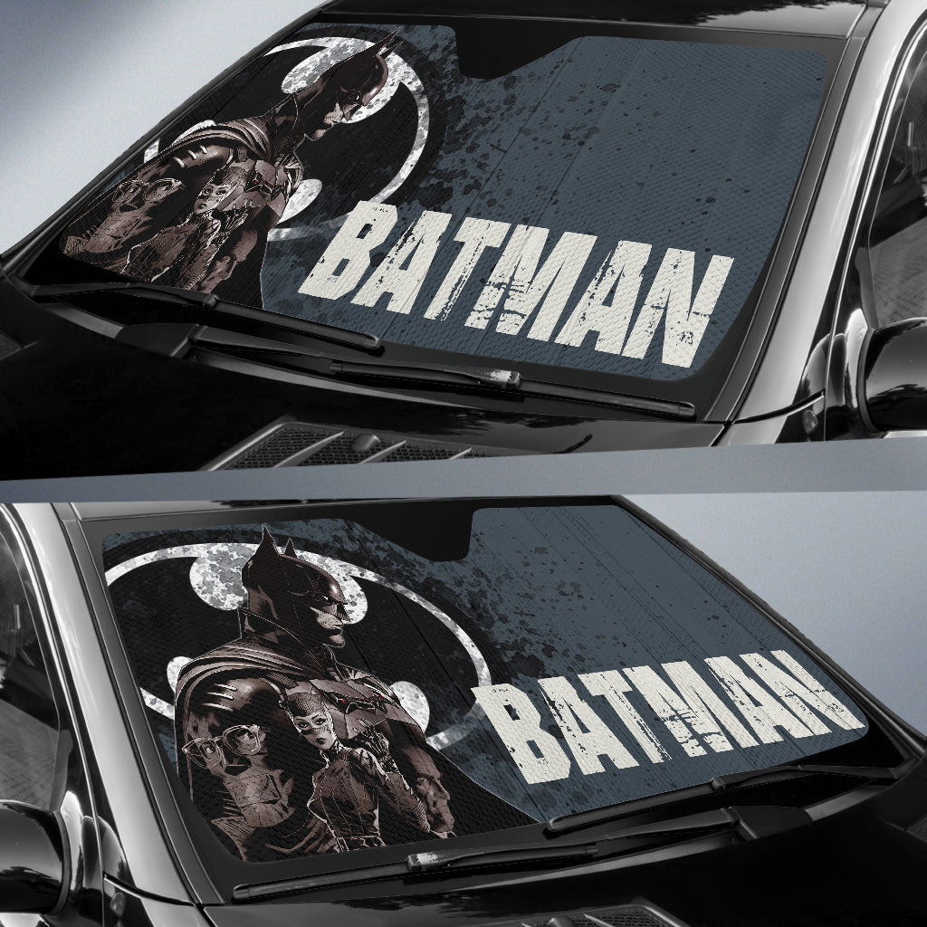  DC Car Sun Shade Bat Man Windshield Shade Bat Man Black White Car Sun Shade DC Windshield Shade