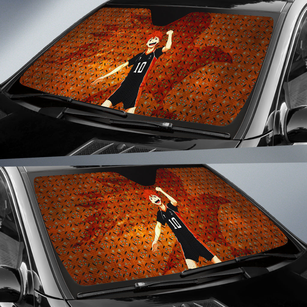 Haikyuu Windshield Shade Shoyo Hinata Orange Haikyuu Car Sun Shade Haikyuu Car Sun Shade