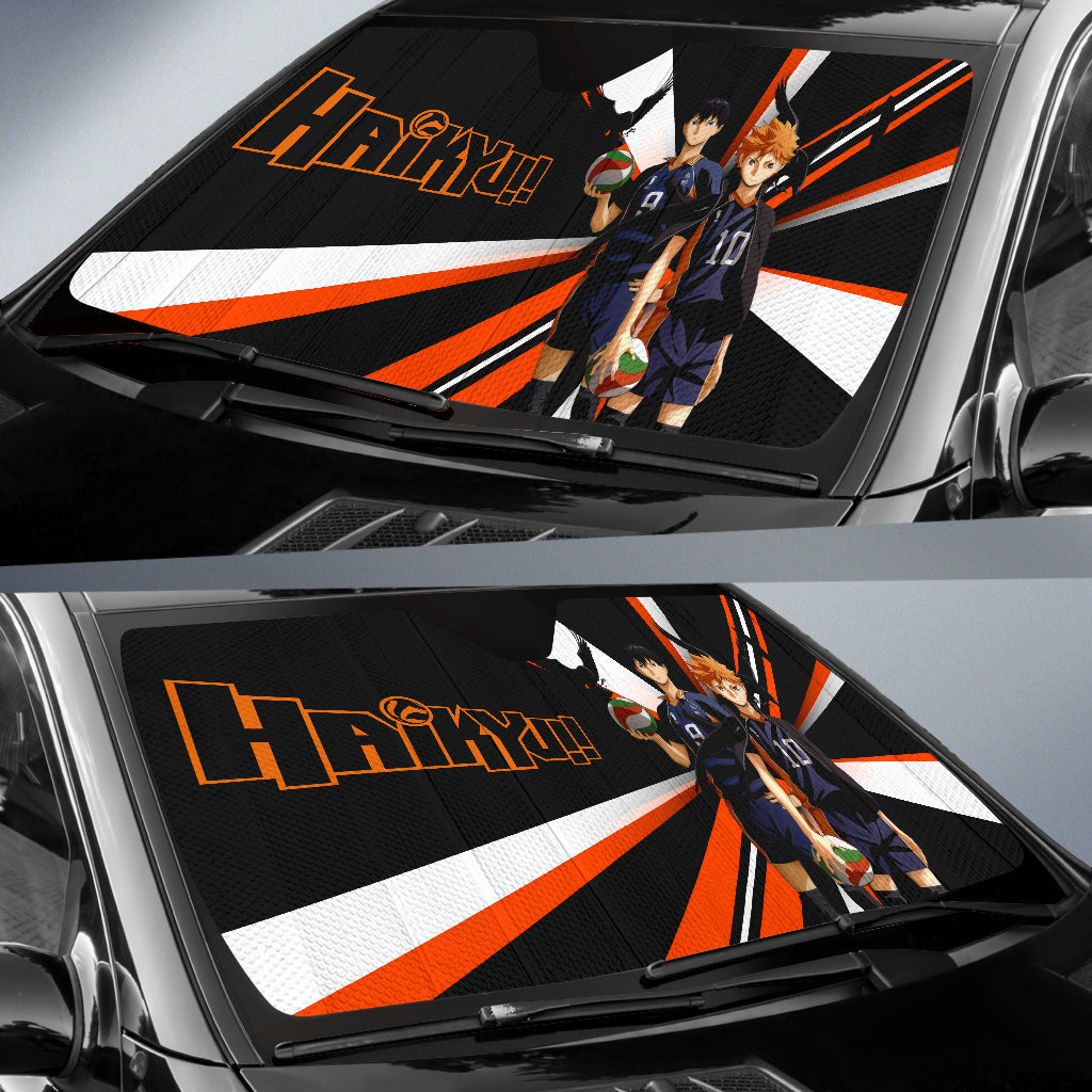 Haikyuu Windshield Shade Tobio Kageyama And Shoyo Hinata Haikyuu Car Sun Shade Haikyuu Car Sun Shade