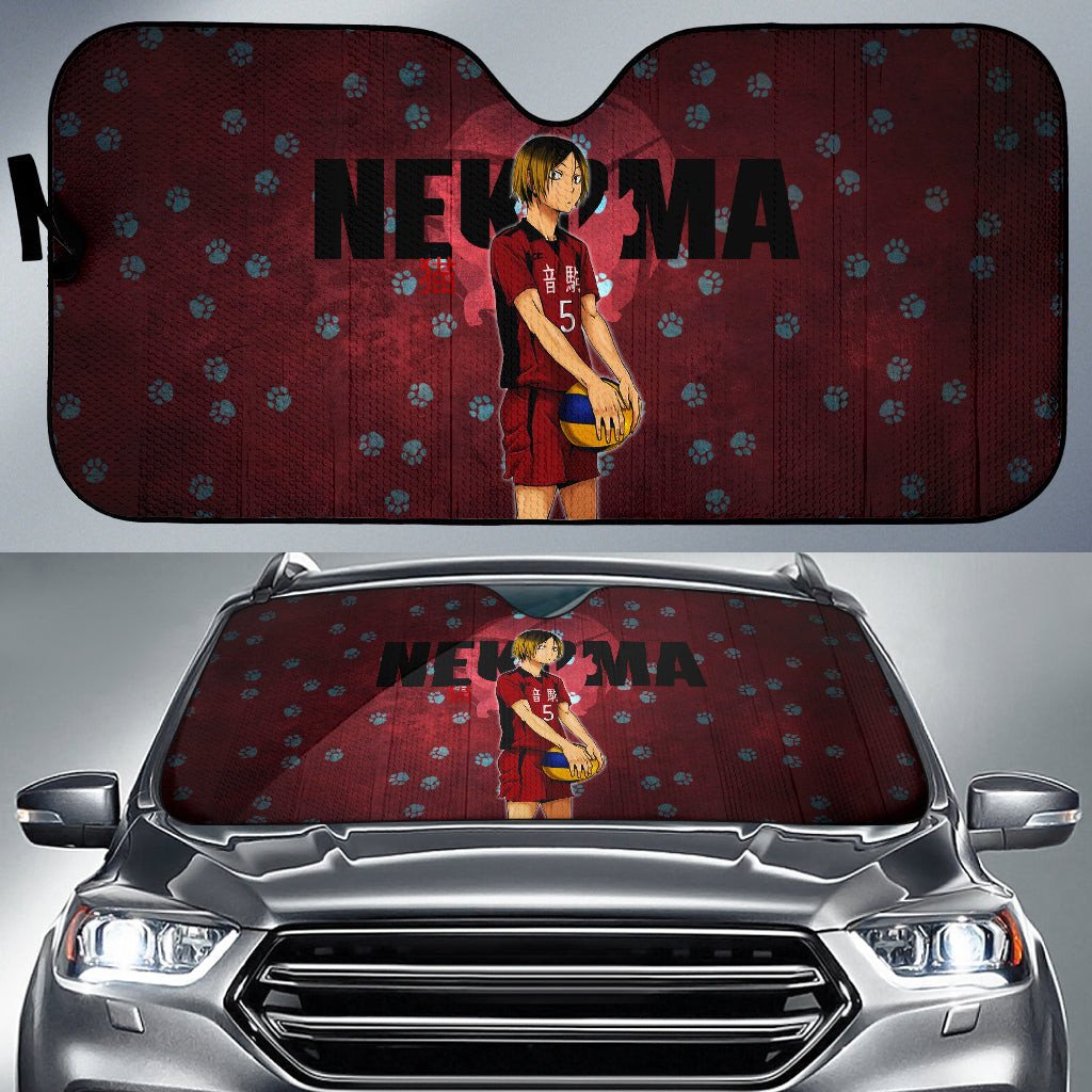 Haikyuu Windshield Shade Nekoma Red Haikyuu Car Sun Shade Haikyuu Car Sun Shade