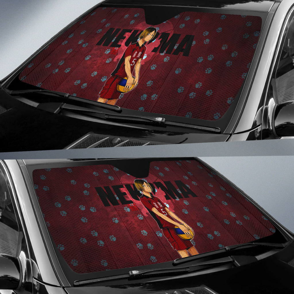 Haikyuu Windshield Shade Nekoma Red Haikyuu Car Sun Shade Haikyuu Car Sun Shade