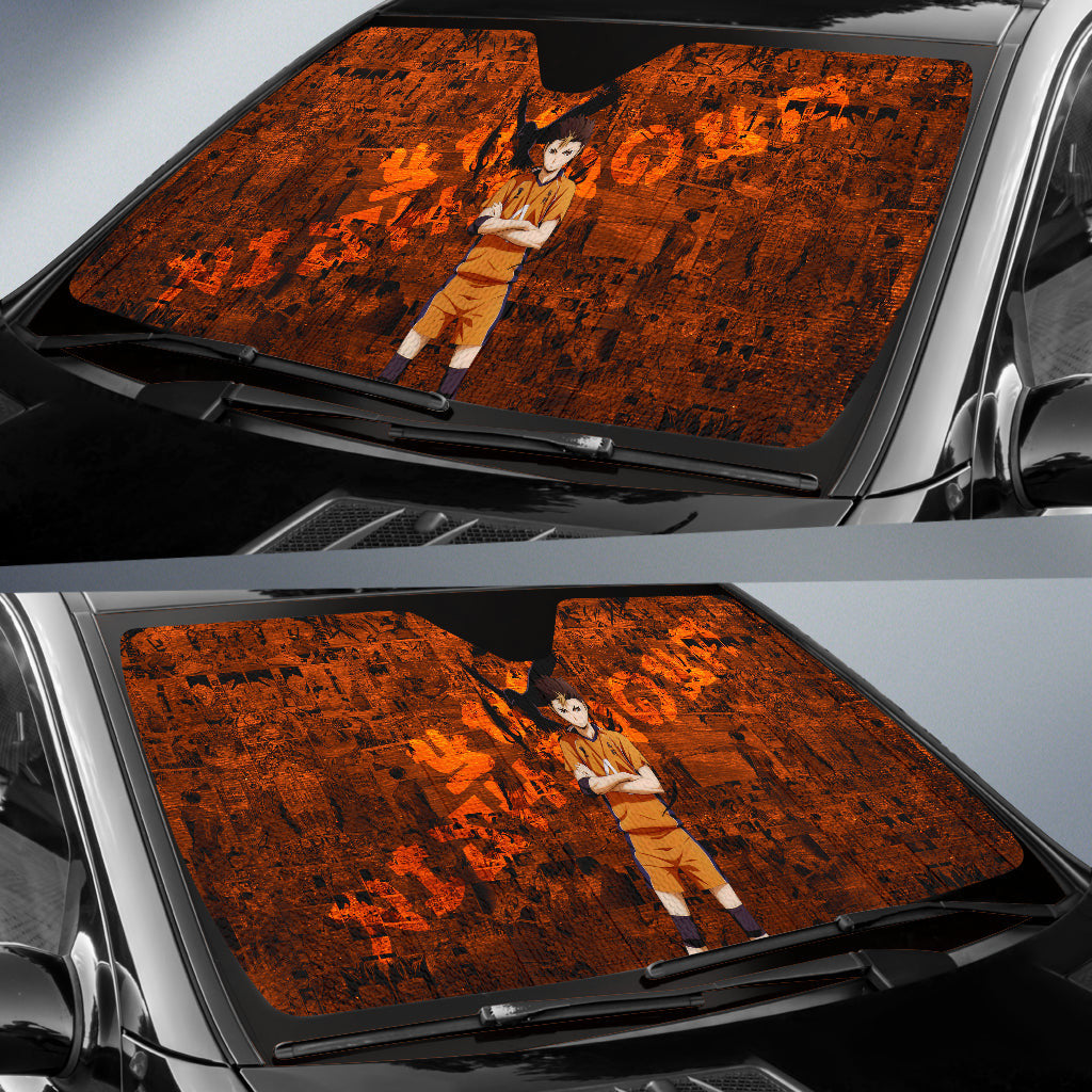 Haikyuu Windshield Shade Yu Nishinoya Haikyuu Orange Car Sun Shade Haikyuu Car Sun Shade