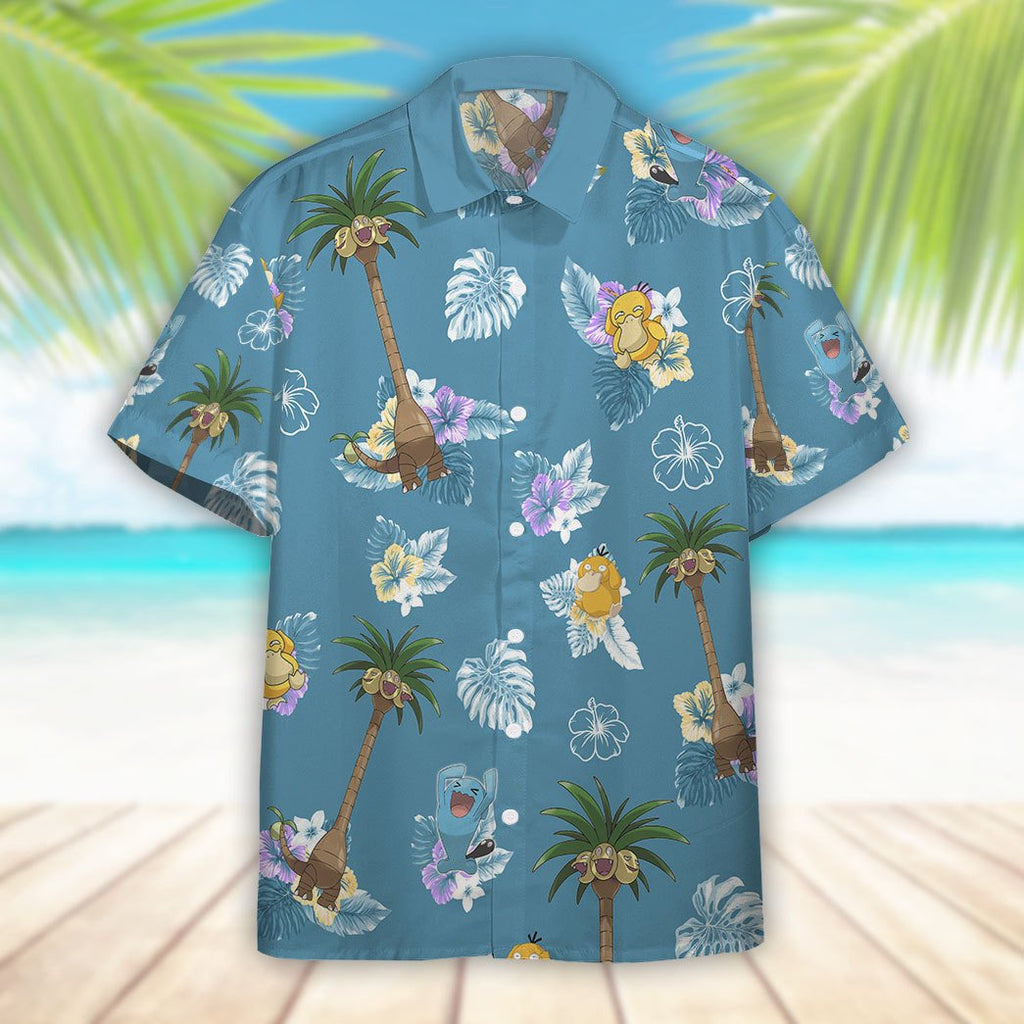  Pokemon Hawaiian Shirt Tropical Alolan Exeggutor Hawaii Shirt Pokemon Aloha Shirt 