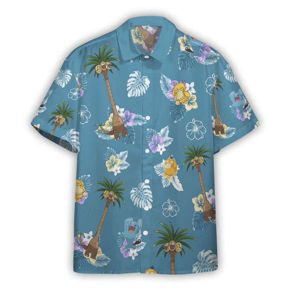  Pokemon Hawaiian Shirt Tropical Alolan Exeggutor Hawaii Shirt Pokemon Aloha Shirt 