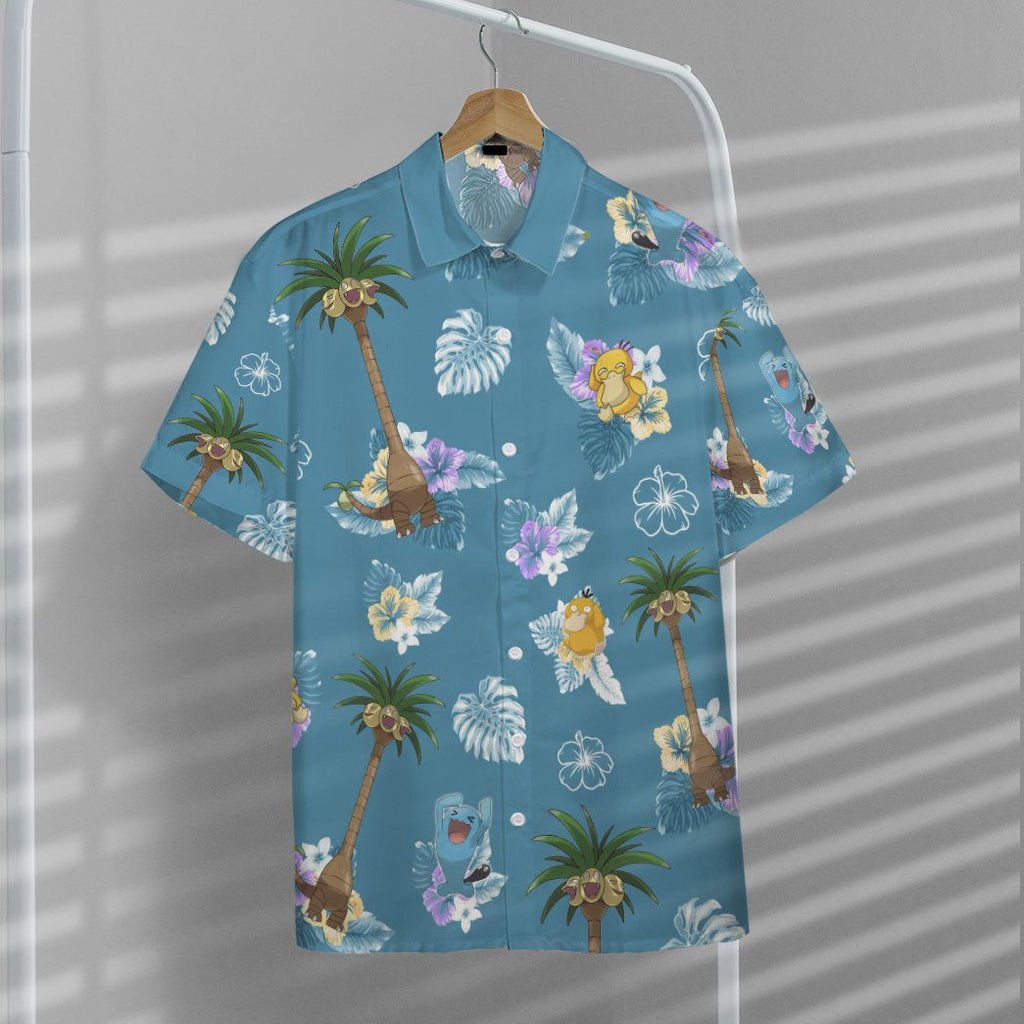  Pokemon Hawaiian Shirt Tropical Alolan Exeggutor Hawaii Shirt Pokemon Aloha Shirt 