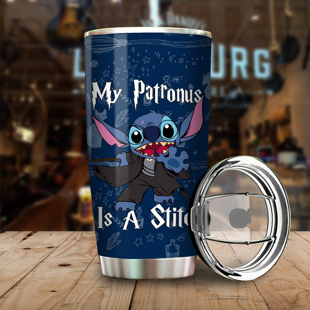 Stitch HP Tumbler My Patronus Is A Stitch Tumbler Cup Funny Cute DN Travel Mug