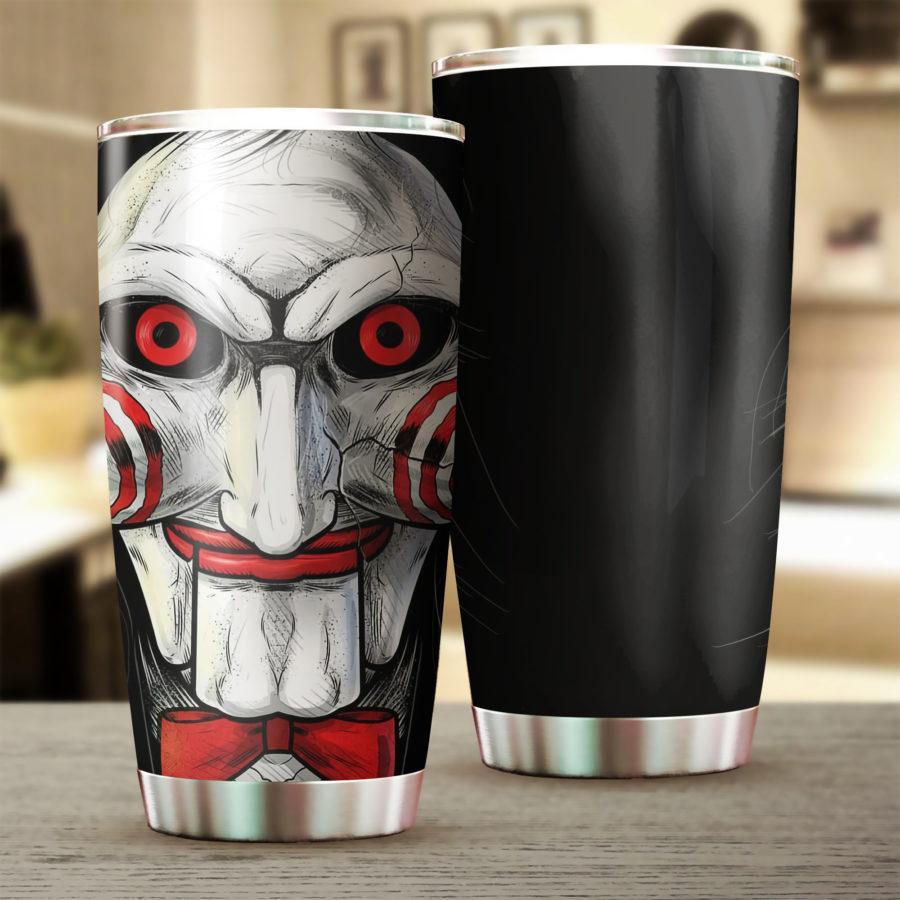 Halloween Tumbler 20 Oz Jigsaw Face Tumbler Cup 20 Oz