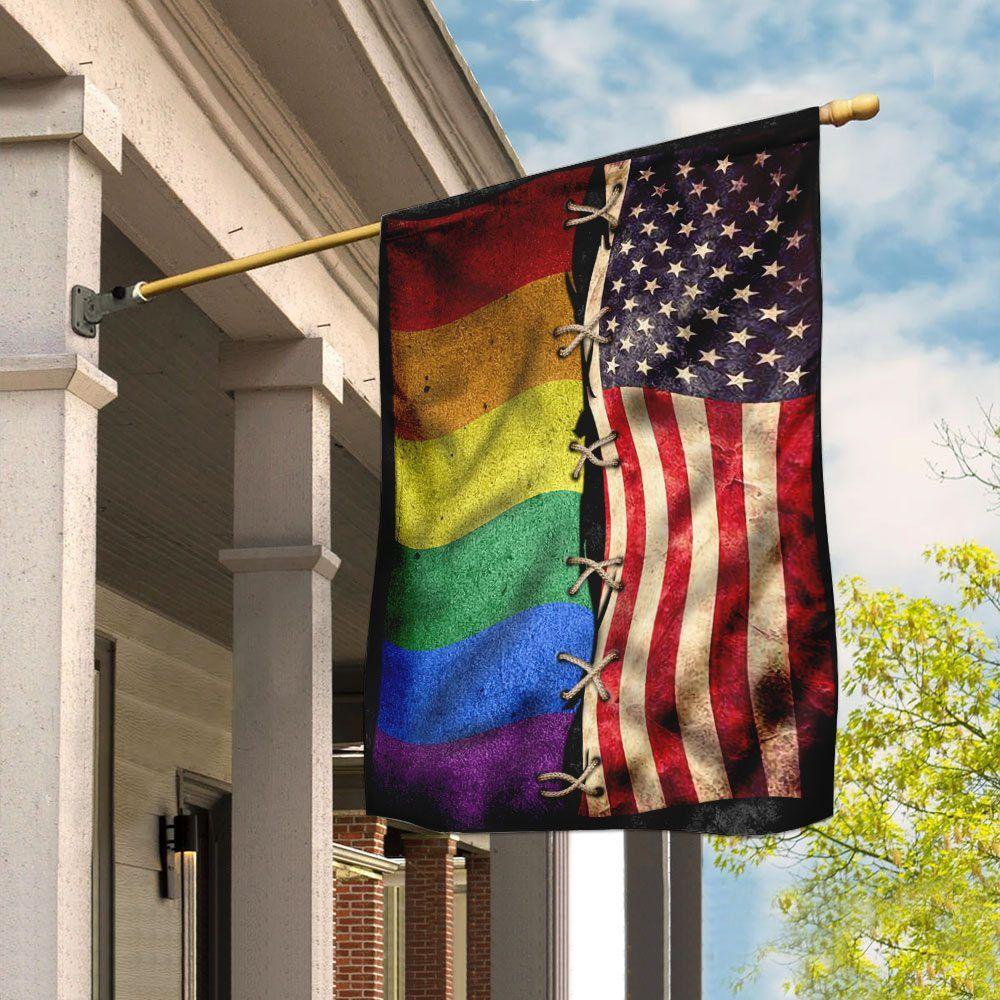 4th Of July Flags LGBT Pride American Flag Garden Flag Independence Day House Flag