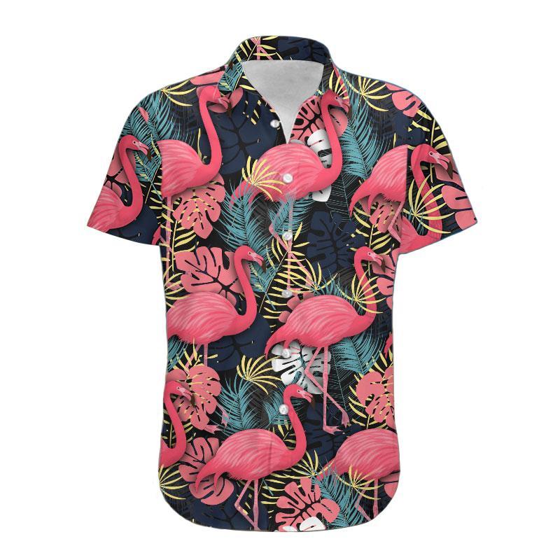 Gifury Flamingo Aloha Shirt Flamingo Pattern Tropical Hawaiian Shirt Flamingo Hawaii Shirt 2022