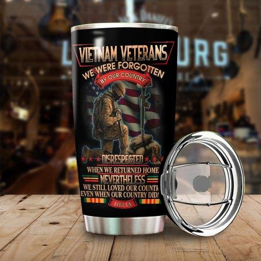 Friday89 Veteran Tumbler Vietnam Veterans We Were Forgotten Tumbler Cups 20 oz 