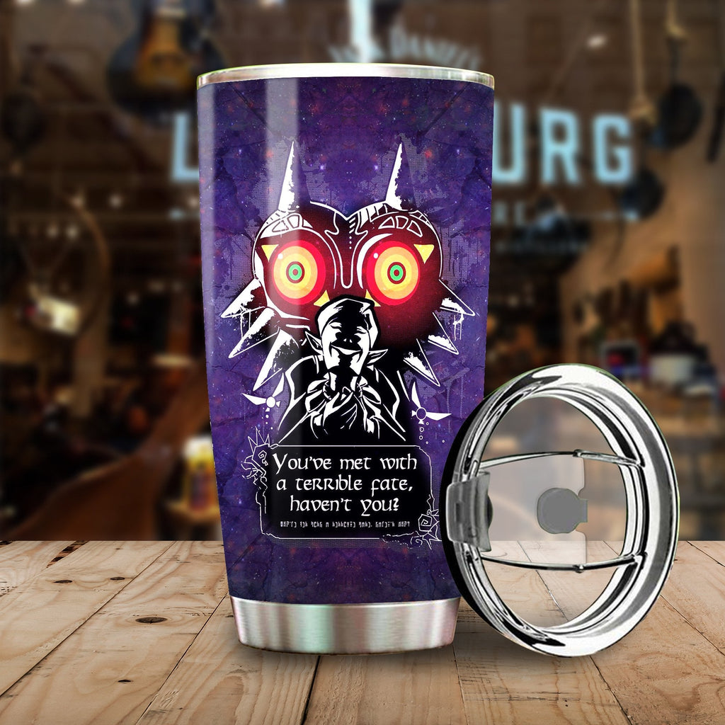  Legend Of Zelda Tumbler Majora's Mask You've Met With A Terrible Fate Tumbler Cup Legend Of Zelda Travel Mug 