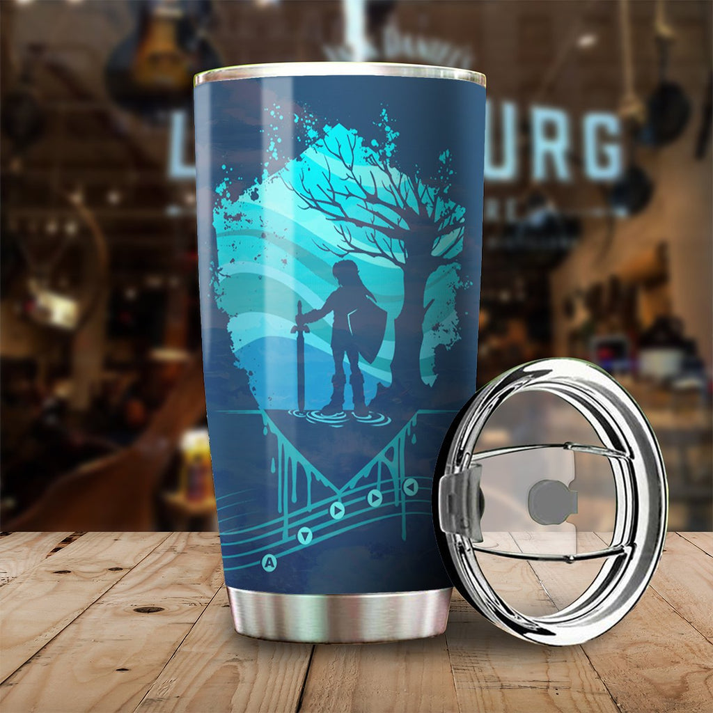  Legend Of Zelda Tumbler Cup Hyrule Symbol Silhouette Tumbler Legend Of Zelda Travel Mug 