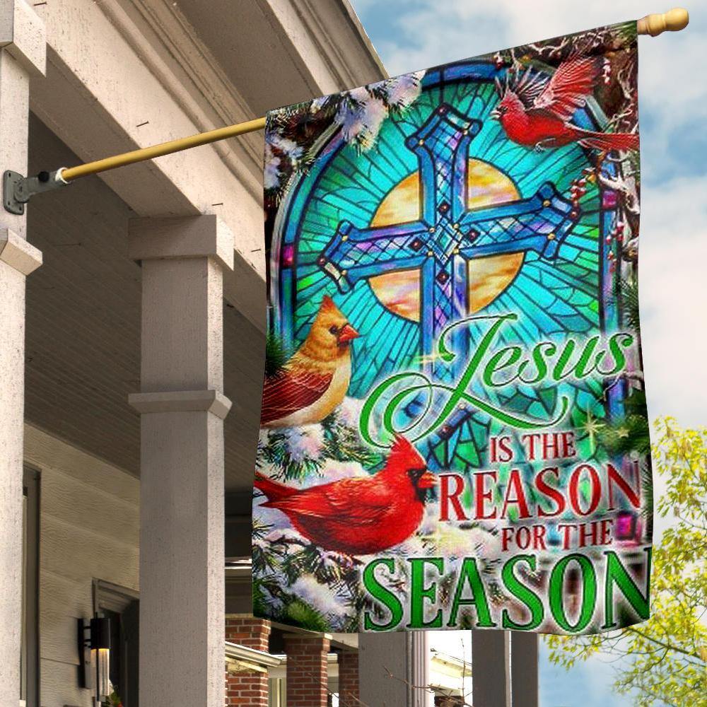  Jesus House Flag Jesus Is The Reason For The Season Stained Glass Garden Flag