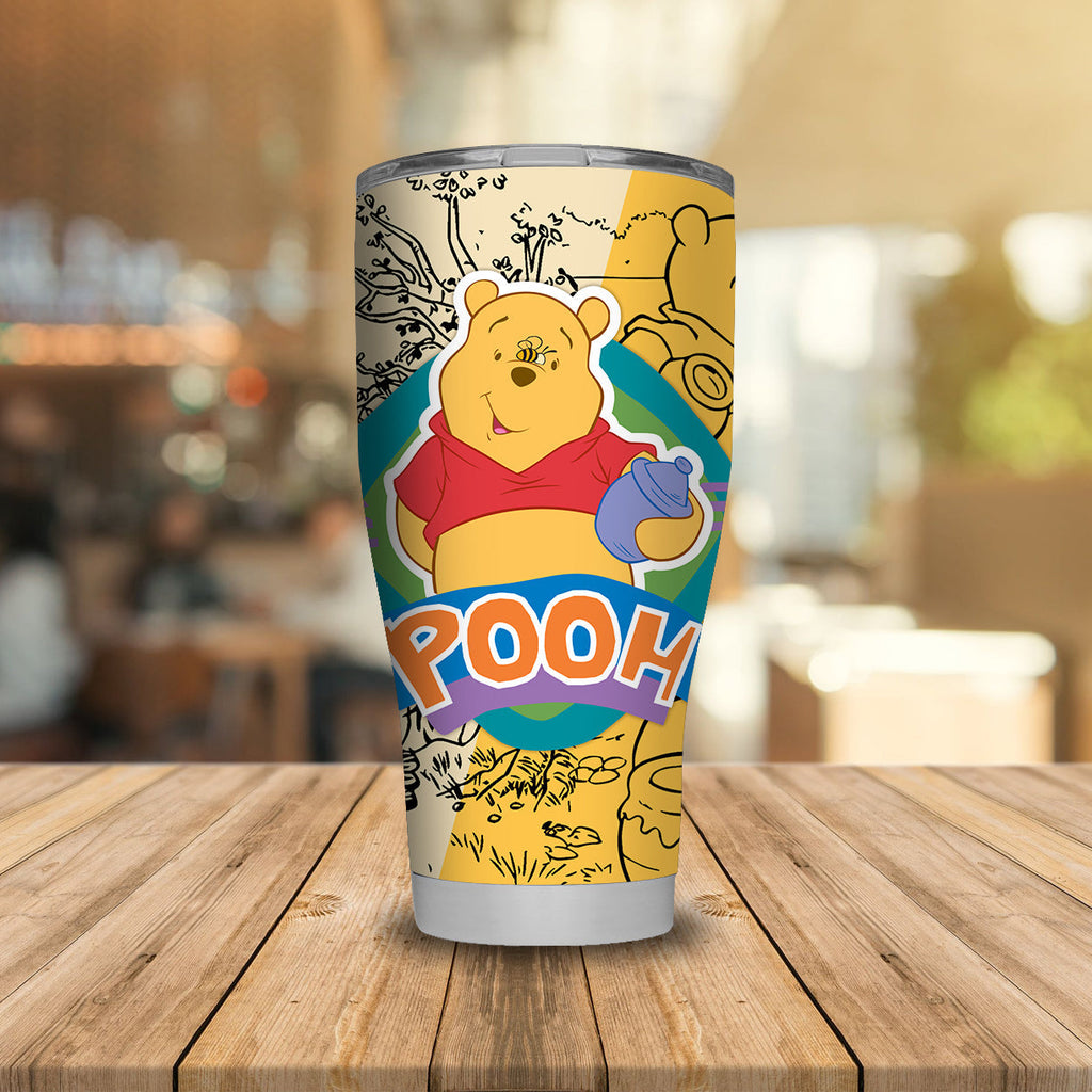 WTP Tumbler Adorable Winnie-the-pooh Tumbler Cup Cute High Quality DN Travel Mug
