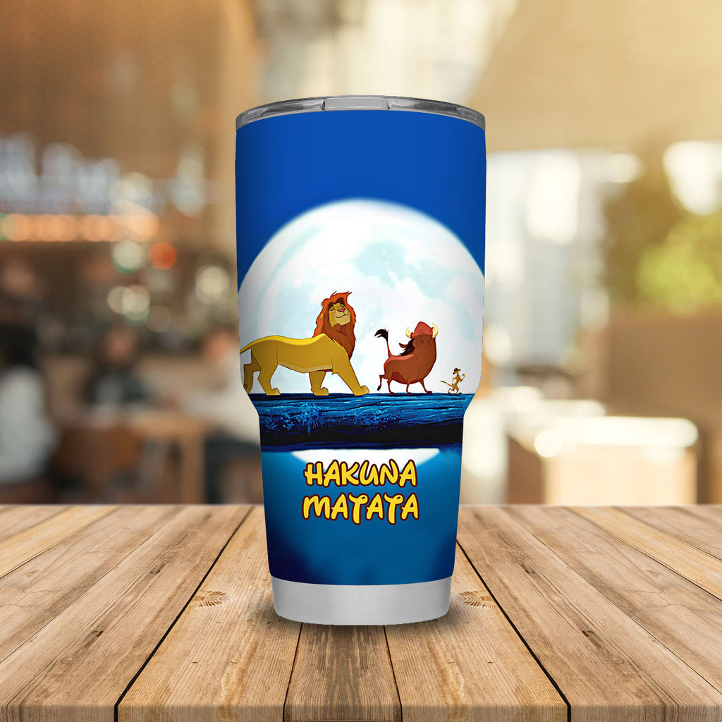 LK Tumbler Hakuna Matata Simba and Friends Tumbler Cup Cute DN Travel Mug