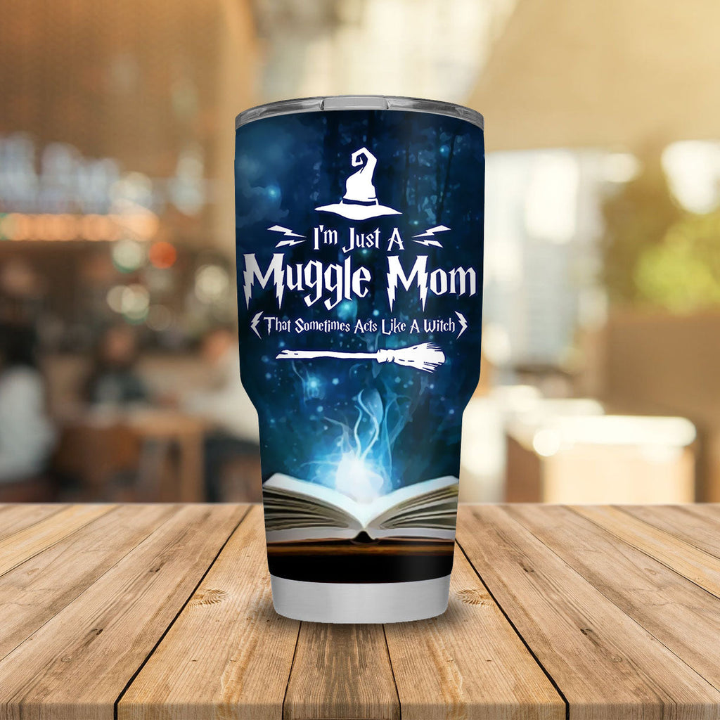  HP Tumbler I'm Just A Muggle Mom Tumbler Cup Funny Amazing HP Travel Mug 2026