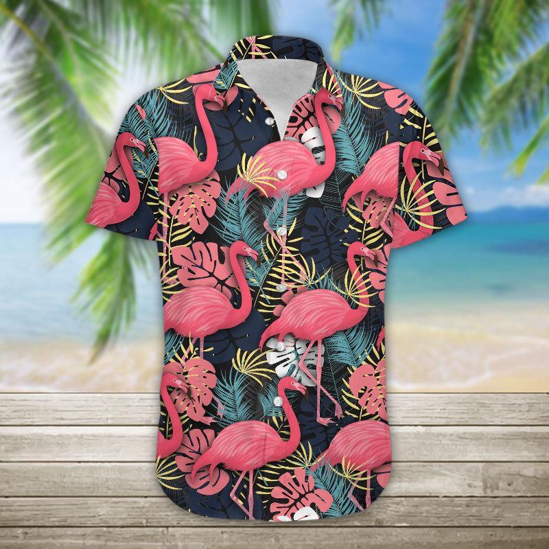 Gifury Flamingo Aloha Shirt Flamingo Pattern Tropical Hawaiian Shirt Flamingo Hawaii Shirt 2023