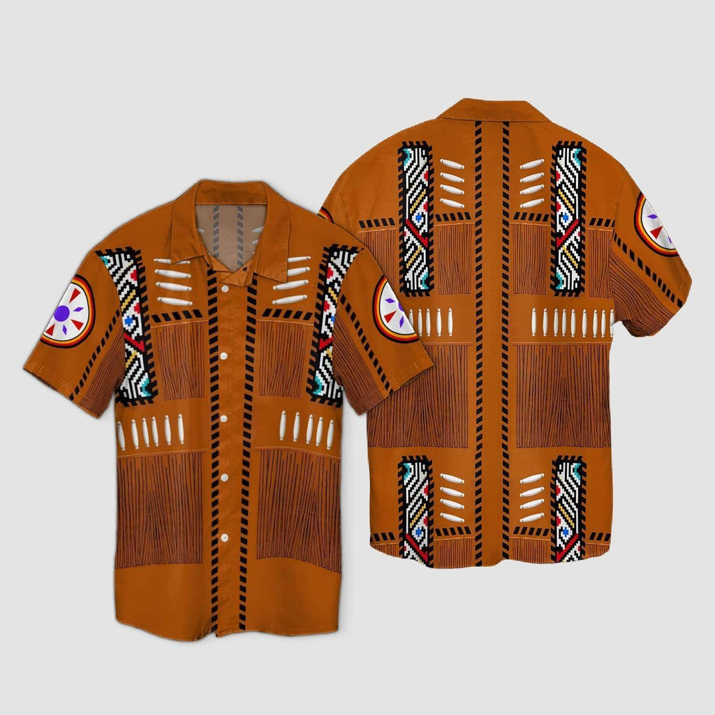 Gifury Native American Hawaii Shirt Orange Native American Pattern Hawaiian Shirt Native American Aloha Shirt 2022