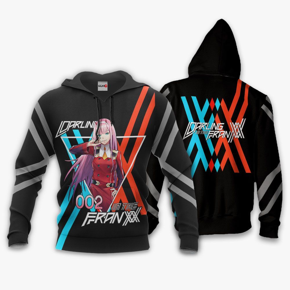  Darling In The Franxx Hoodie Code 002 Zero Two Black Hoodie Anime Hoodie Adult