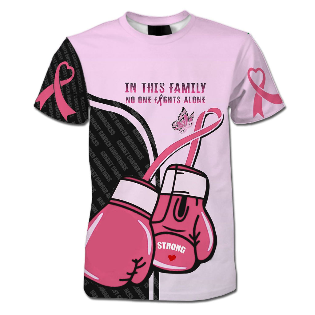 Gifury Breast Cancer T-shirt Let Your Faith Be Bigger Than Your Fear Jesus Cross Black Pink Shirt Breast Cancer Apparel 2022