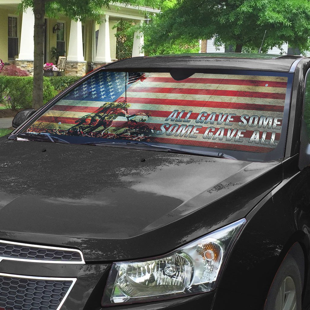 Friday89 Veteran Car Sun Shade All Gave Some Some Gave All American Flag Windshield Sun Shade