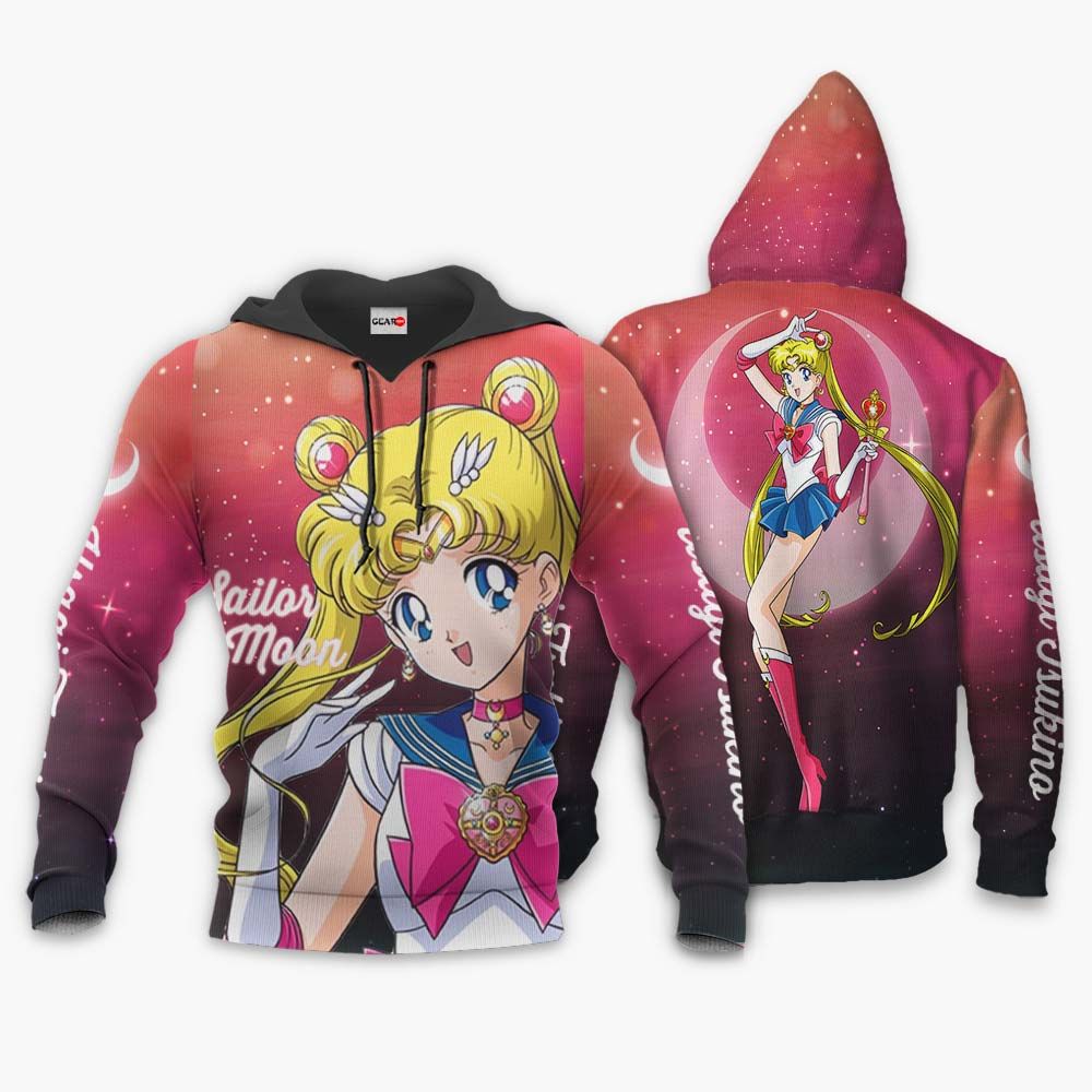 Sailor Moon Hoodie Sailor Moon Usagi Tsukino Transform Pink Hoodie   Anime Hoodie