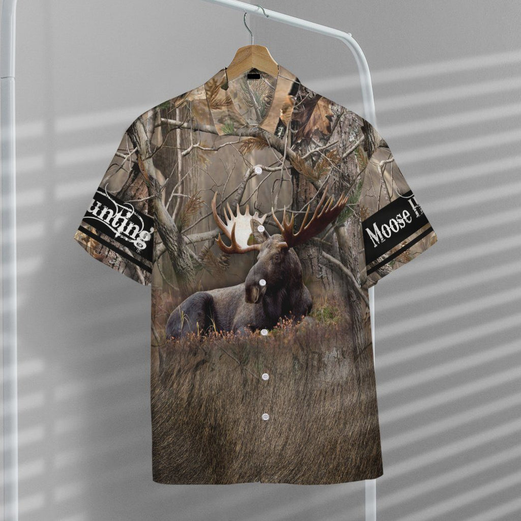 Gifury Hunting Shirt Hunting Aloha Shirt Moose Hunting Hawaiian Shirt 2024