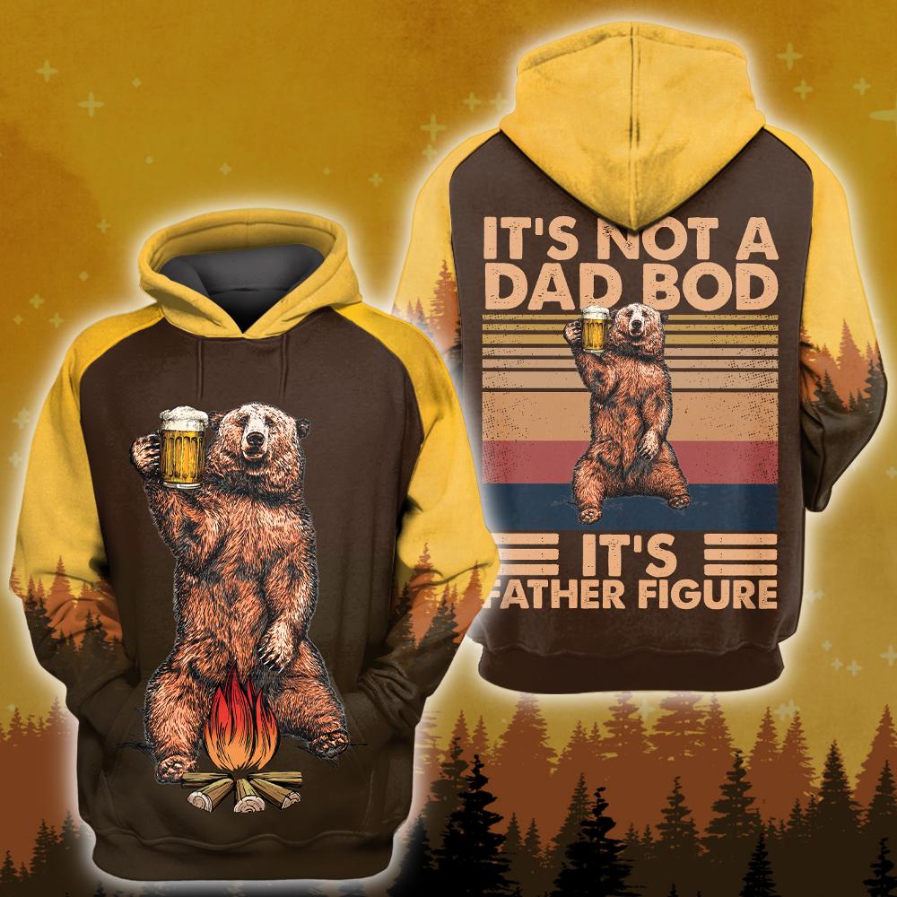  Father Camping Bear Hoodie It's Not a Dad Bod Hoodie Father's Day Gift