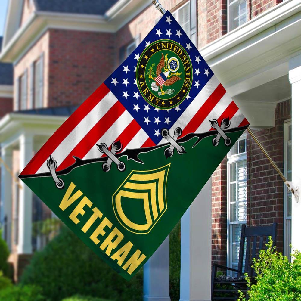 Veteran Flags United States Army Veteran American Flag Green House Flag