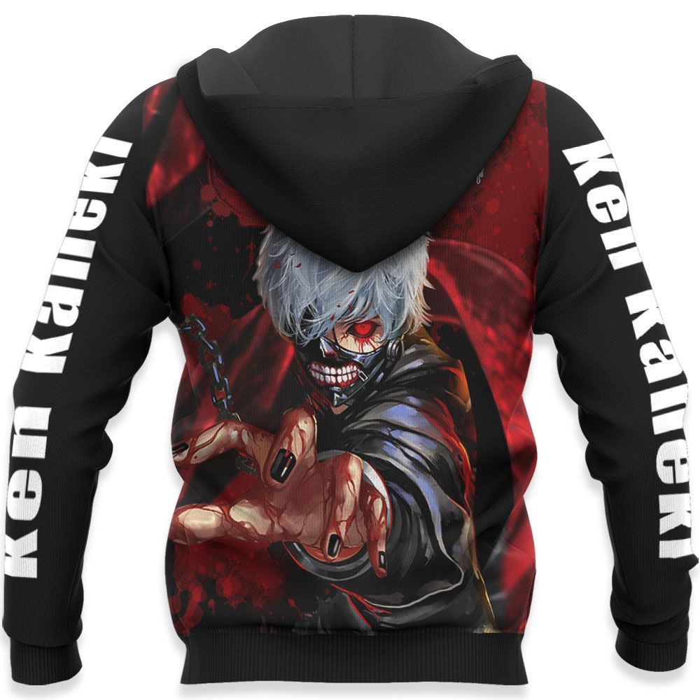 Tokyo Ghoul Hoodie Tokyo Ghoul Ken Kaneki Transform Red Eyes Black Red Hoodie Anime Hoodie  