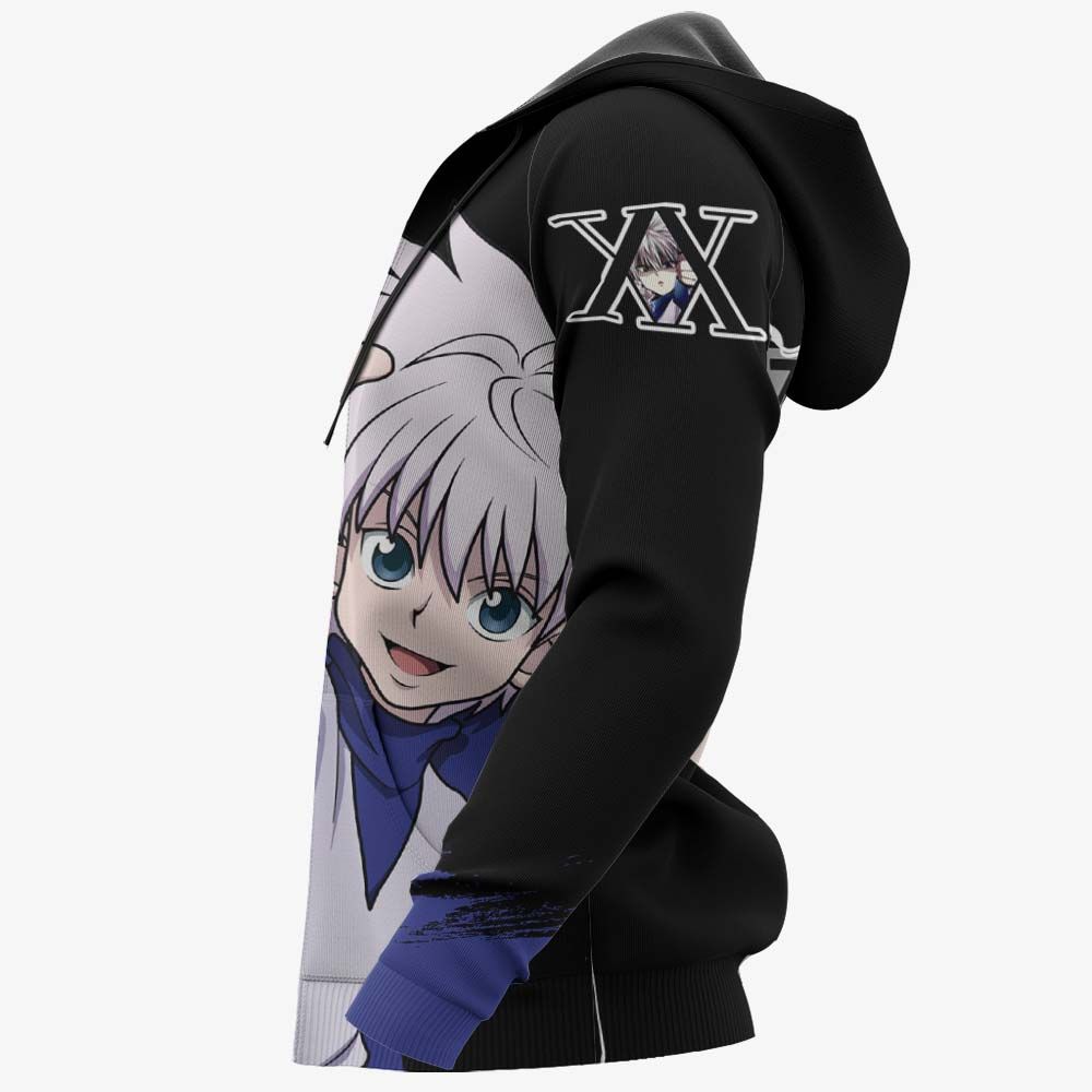 Hunter X Hunter Hoodie Killua Zoldyck Lighting Black Purple Hoodie   Anime Hoodie