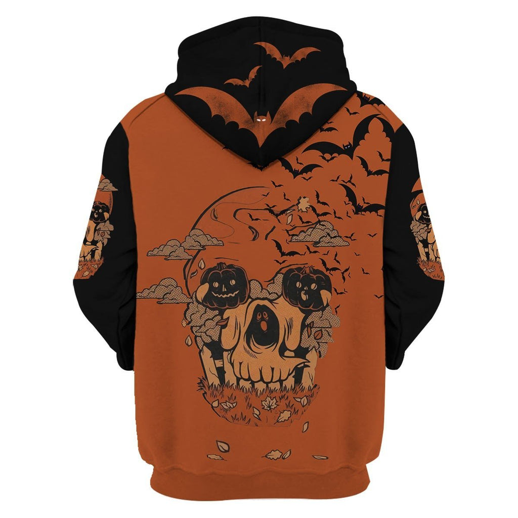 Gifury Halloween Shirt Halloween Apparel Halloween Pumpkin Ghost Skull Bats Black Orange T-shirt Halloween Hoodie 2023