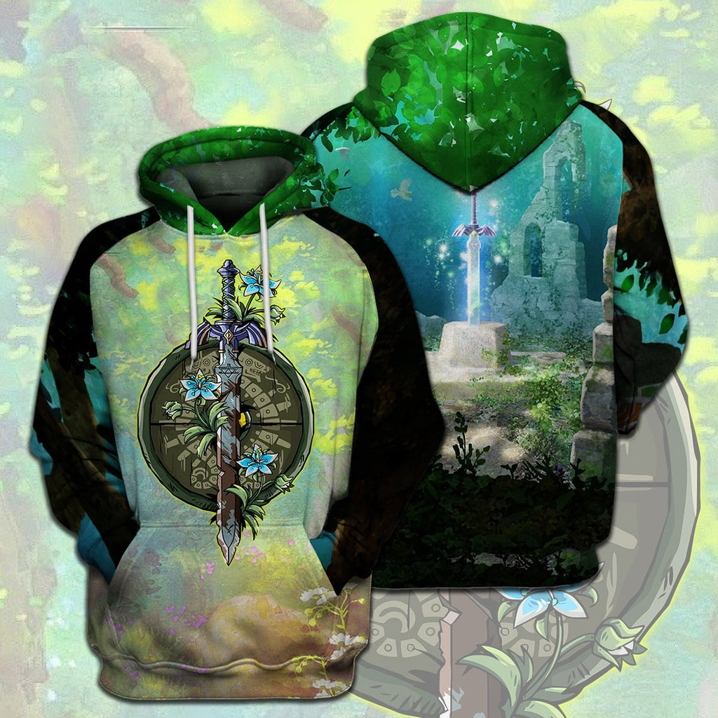  Legend Of Zelda T-shirt Swordmaster Green Forest T-shirt Legend Of Zelda Hoodie 