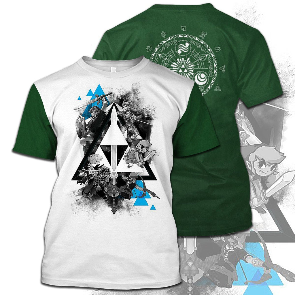  Legend Of Zelda Shirt Triforce Zelda Link Skull Kid Goddess Pearls T-shirt Legend Of Zelda Hoodie 