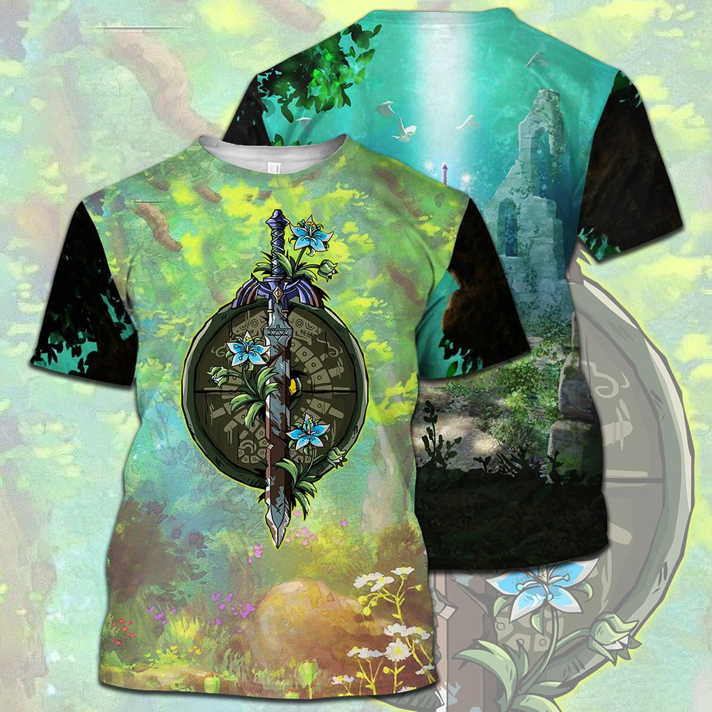  Legend Of Zelda T-shirt Swordmaster Green Forest T-shirt Legend Of Zelda Hoodie 