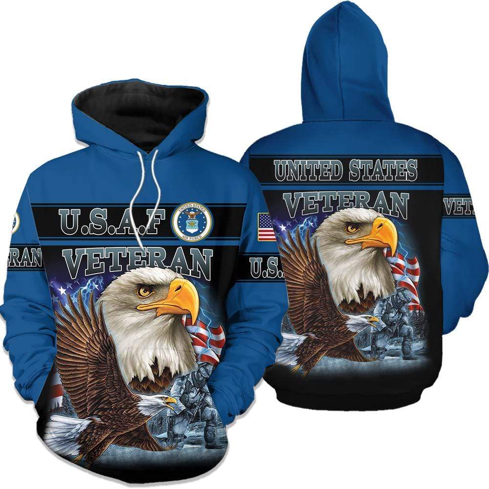 U.S. Air Force Hoodie Army Eagle Hoodie AOP Shirt Blue 3D Hoodie