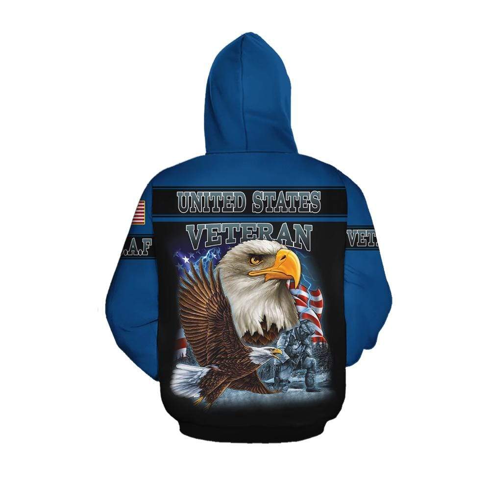 U.S. Air Force Hoodie Army Eagle Hoodie AOP Shirt Blue 3D Hoodie