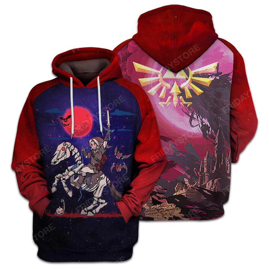  Legend Of Zelda T-shirt Dark Link Skeleton Horse Red T-shirt Legend Of Zelda Hoodie 