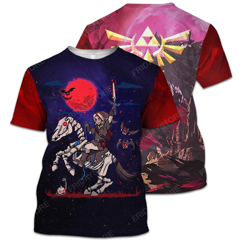  Legend Of Zelda T-shirt Dark Link Skeleton Horse Red T-shirt Legend Of Zelda Hoodie 