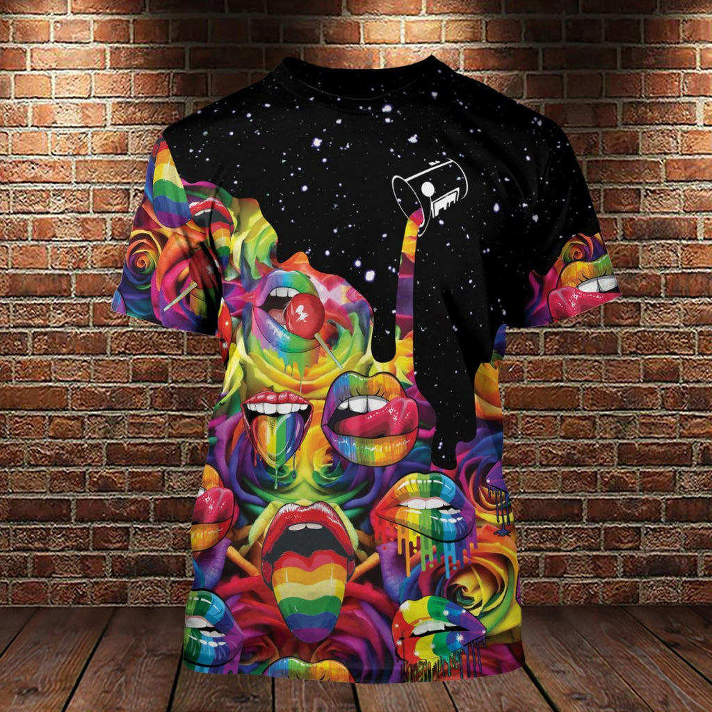  LGBT Shirt LGBT Rainbow Color Months Candy T-shirt Hoodie Adult Unisex Full Print
