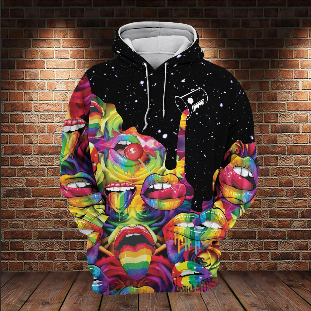  LGBT Shirt LGBT Rainbow Color Months Candy T-shirt Hoodie Adult Unisex Full Print