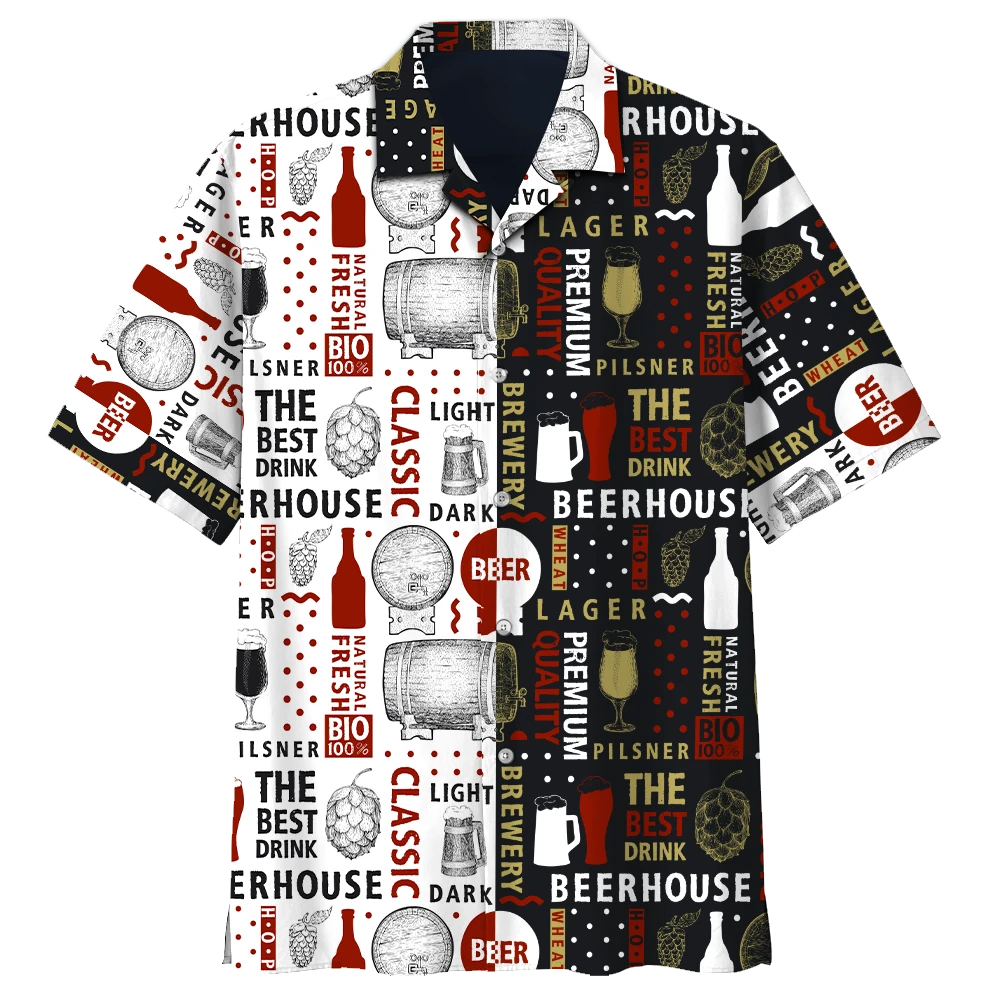 Gifury Beer Hawaiian Shirt The Best Drink Beer House Black White Aloha Shirt Beer Hawaii Shirt 2022