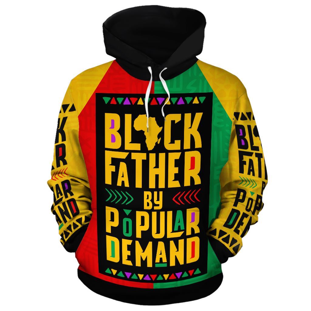 Black Father Hoodie Black Father By Popolar Demand Hoodie Father's Day Gift