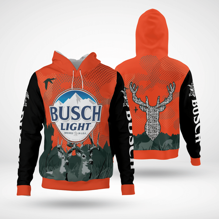 Beer Hoodie Busch Light Shirts Deer Hunting With Busch Light Beer Orange Hoodie   Gift For Beer Lover